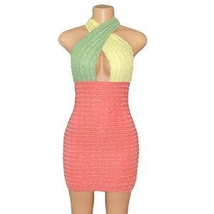 Cross Wrap Halter Dress